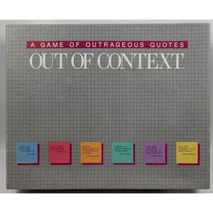 Vintage Out Of Context - A Game Of Outrageous Quotes 1985
